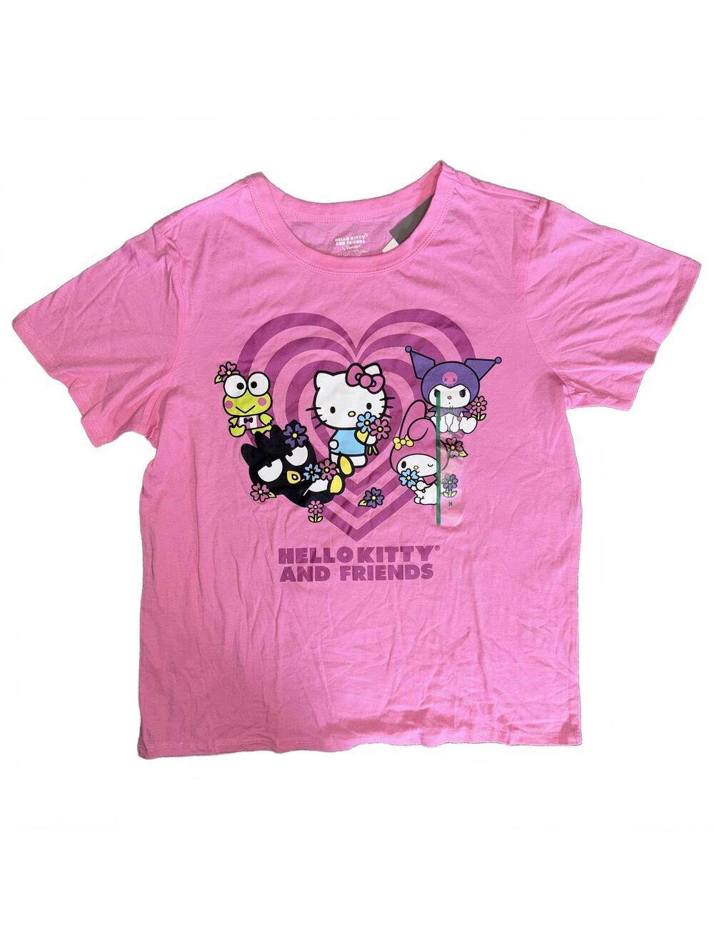 Hello Kitty & Friends Pink Graphic T-shirt Size Medium NWT
